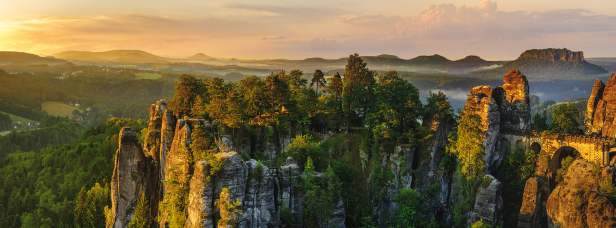 Blick auf die Bastei Blick auf die Bastei