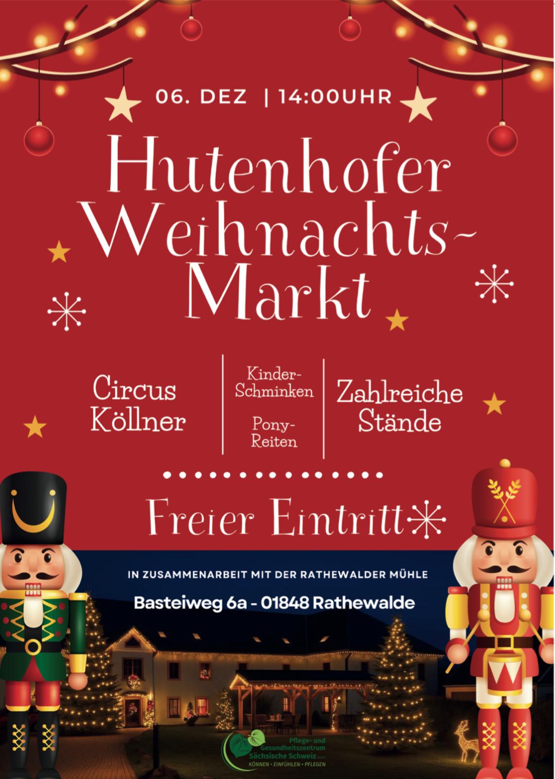 Hutenhofer Weihnachtsmarkt Plakat